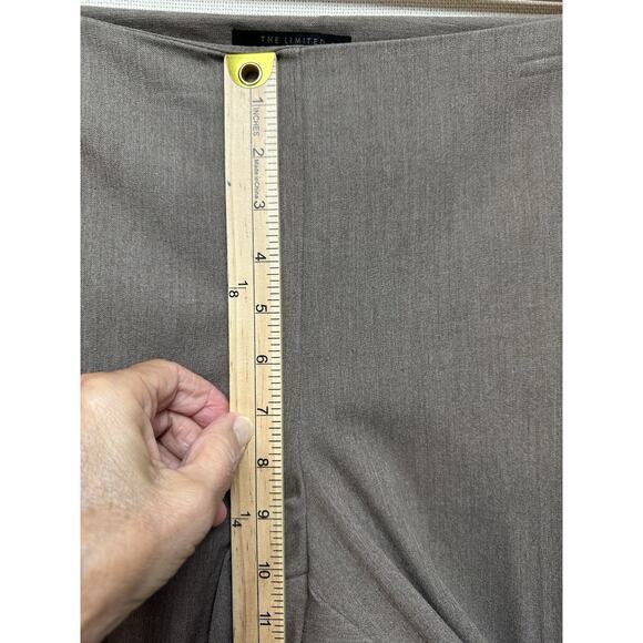 The Limited Stretch Women's Brown Dress Pants Size 10 Long Career Side Zip - Picture 10 of 14